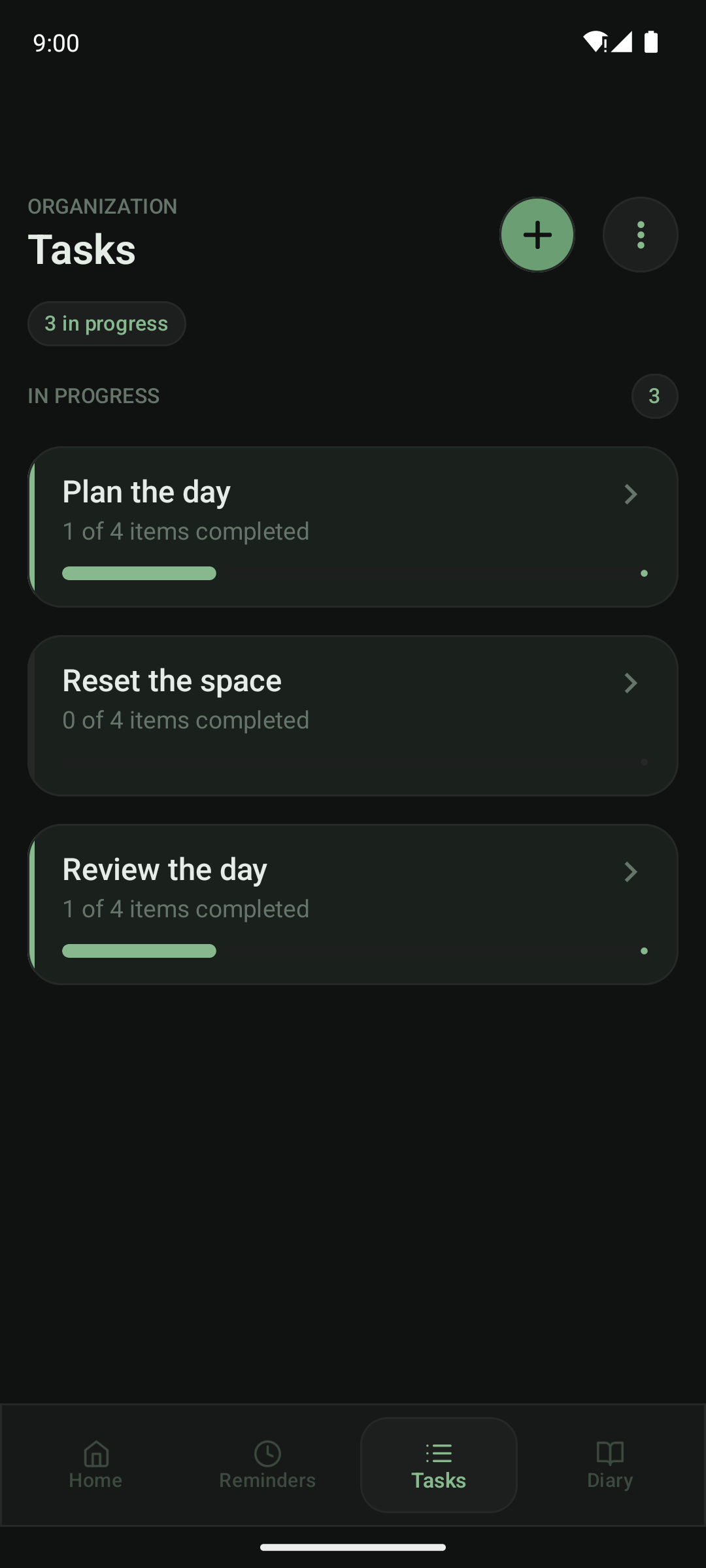 Lumina tasks