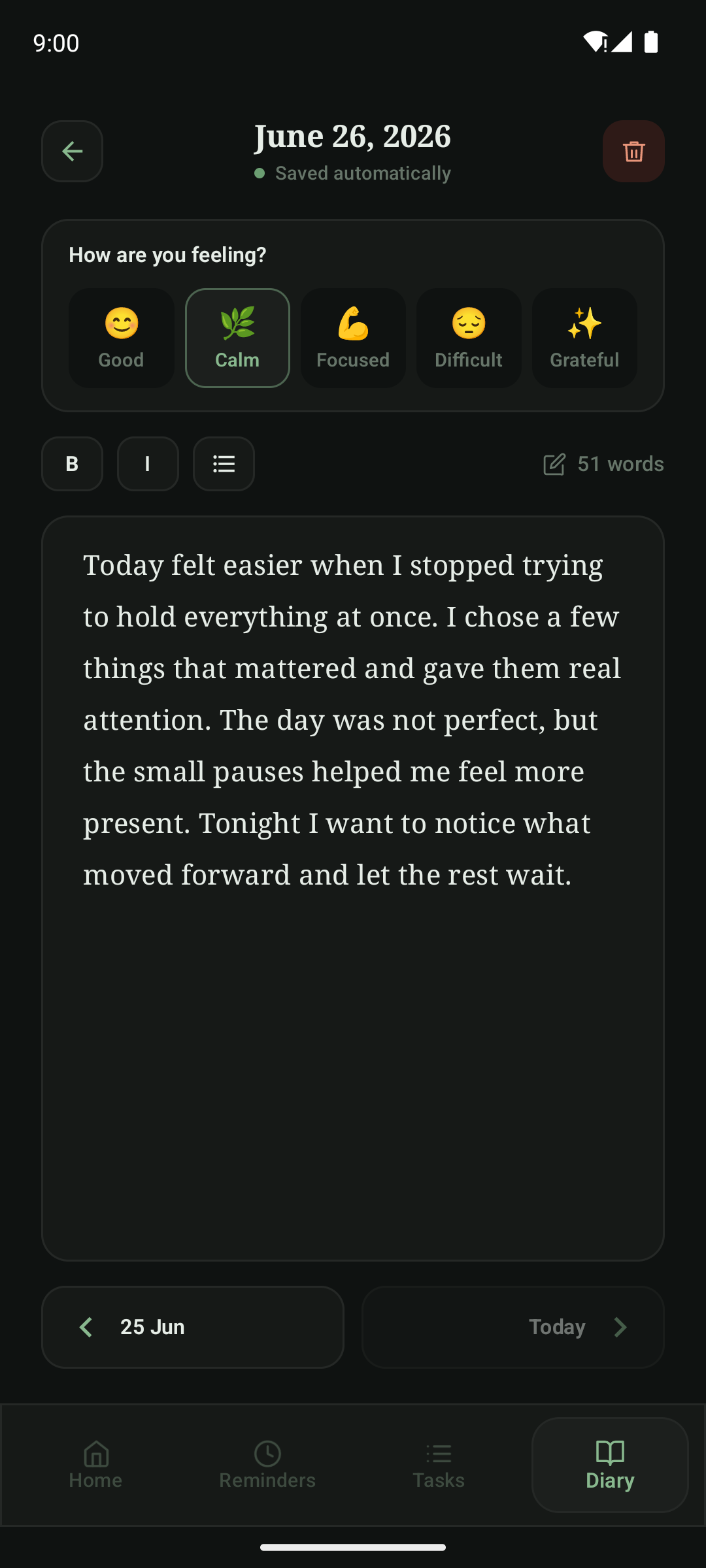 Lumina private journal