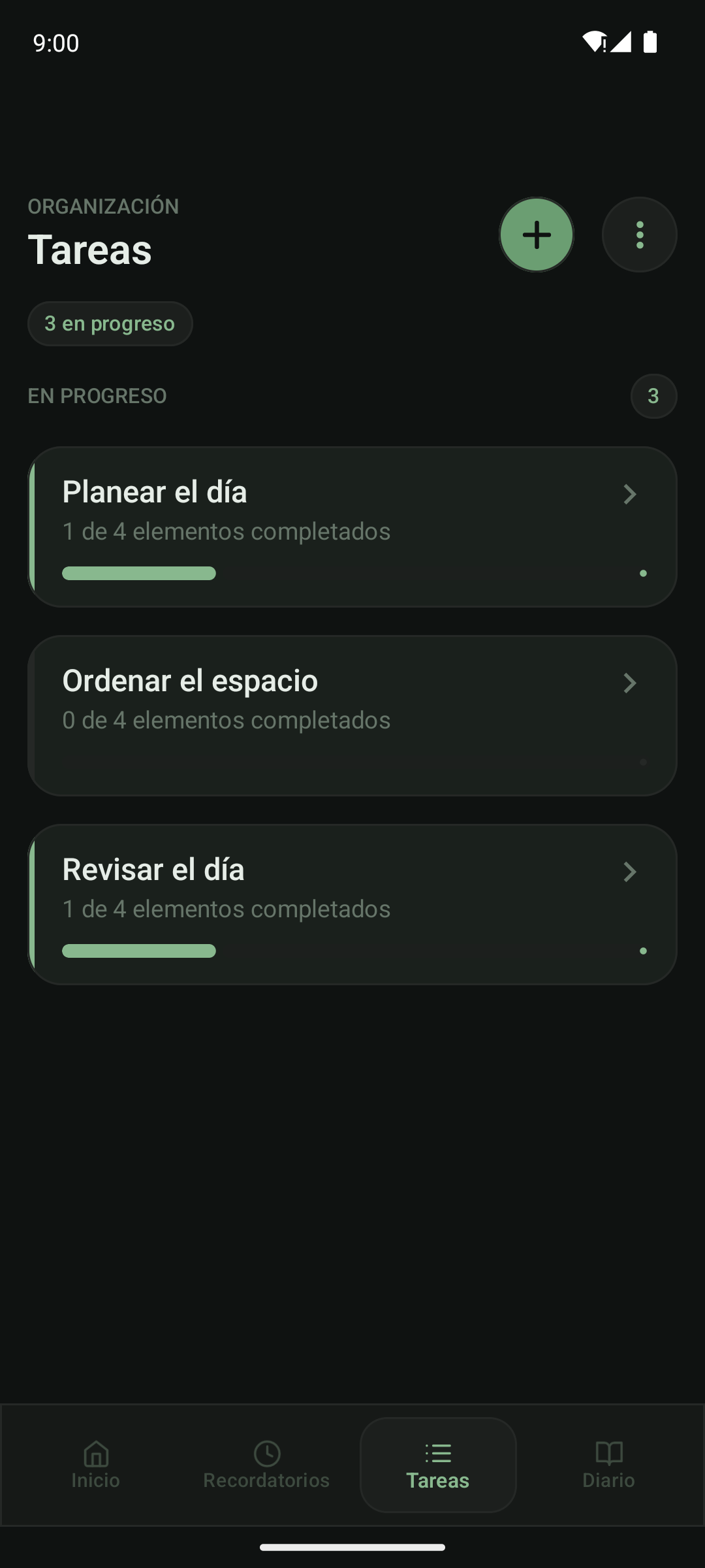 Tareas de Lumina